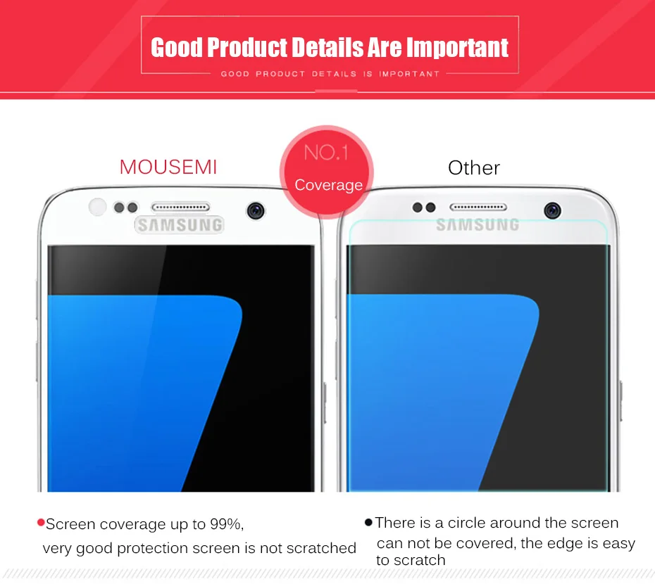 MOUSEMI For Samsung Galaxy Note 4 5 S6 S7 Glass Screen Protector Film 9H Ultra Thin Protective Glass On For Samsung Galaxy S7 S6 (6)