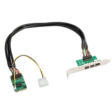 Mini PCI-E para Cartão IEEE 1394 Controlador 1 Porta Portas Firewire 1394A e 2 1394B para Câmera Digital DV Disco unidades de disco Removível