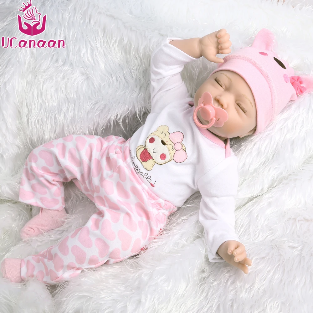 

Silicone Reborn Baby Dolls Handmade Soft Body New Reborn Babies Doll Toys Play House Baby Growth Partners 22inch 50-55CM