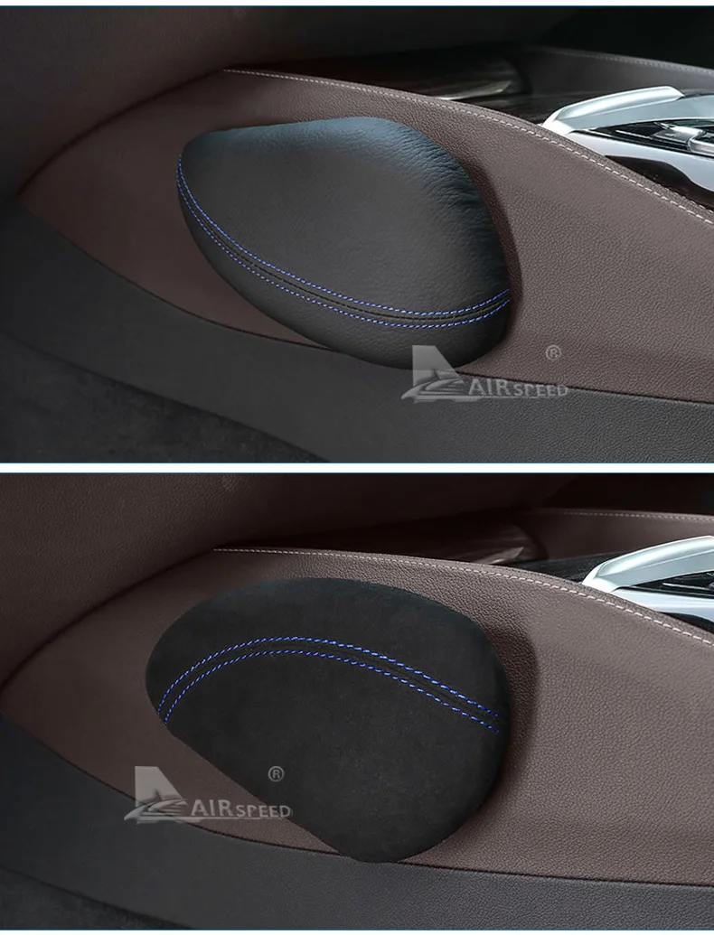 Leather Car Leg Cushion Knee Pad Thigh Support Pillow for Mercedes Benz W203 W204 W205 W211 W210 W212 AMG Accessories (5)