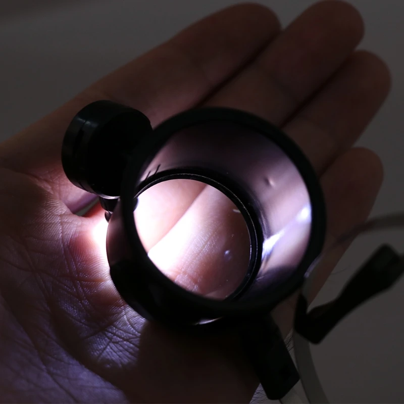Практичный 10X светодиодный Hands Free Eye Loupe ювелирные изделия Часы Ремонт Держатель лупы