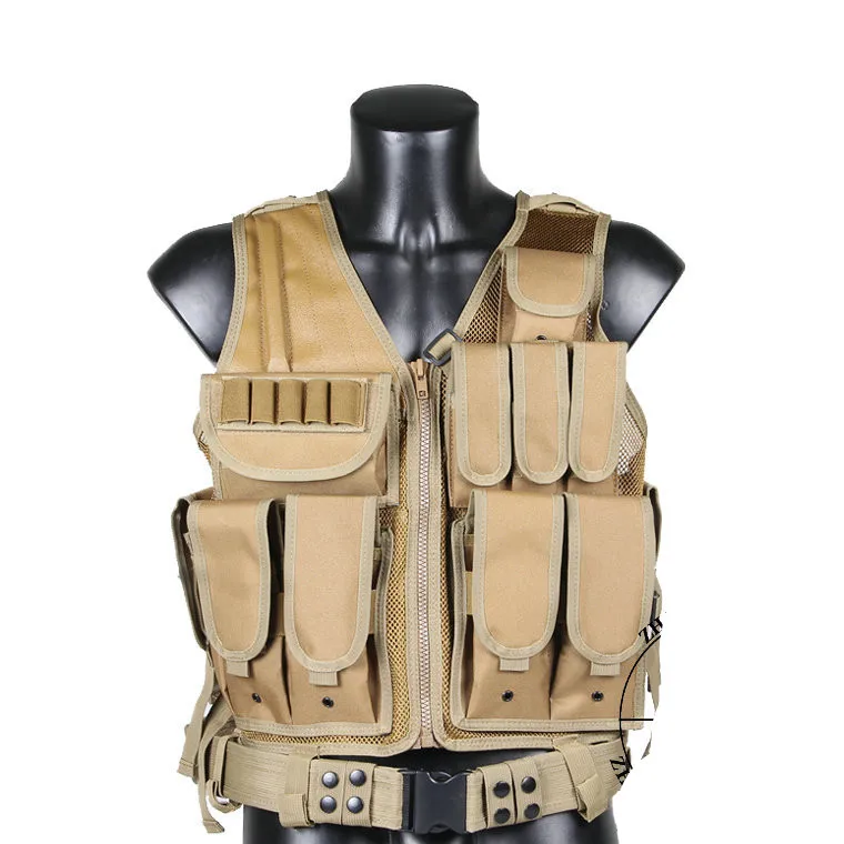 5 Colors Mens Airsoft Tactical Vest Military Amphibious Molle Vests Sports Multicam Modular