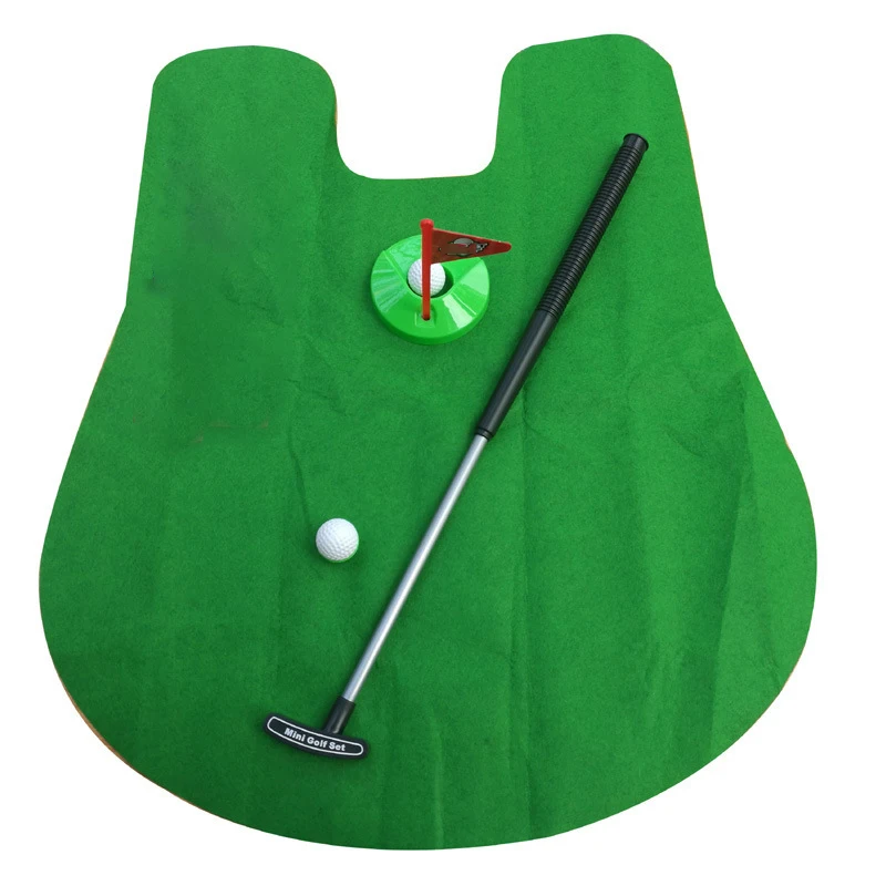 قعادة مرحاض مضرب لعبة غولف ميني مجموعة الجولف المرحاض عين جولف الأخضر الجدة لعبة Hig جودة للرجال والنساء النكات العملية