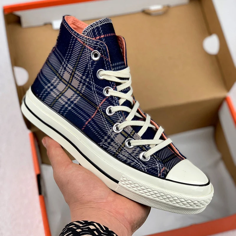 rojo 1970 azul Mujer Verde Zapatos Vulcanizados Ayuda Celosía De Alta Real Lona w6WIqzgS