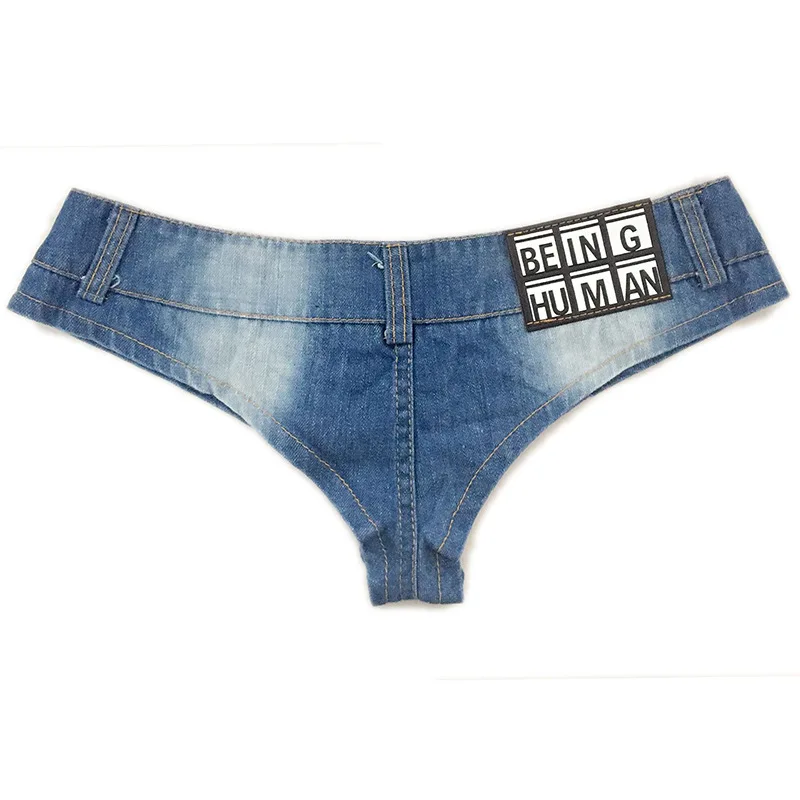L низкой талией Мини шорты Для женщин эластичные джинсовые секси бикини T Crotch Jean короткое ночной клуб с высокой Очаровательная