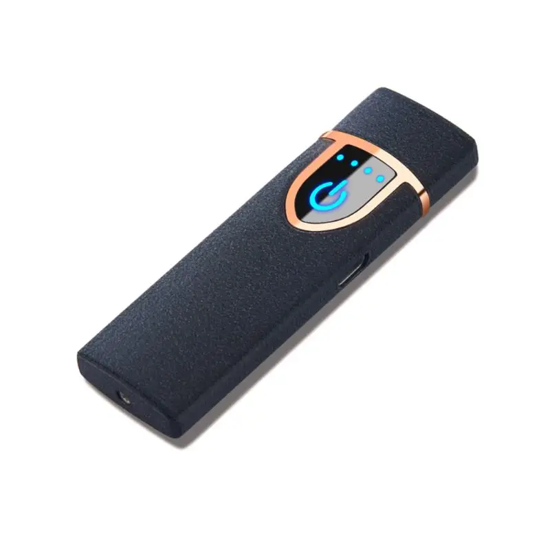 

USB Rechargeable Sensor Touch Screen Electronic Tungsten Zinc Alloy Cigarette Lighter Flameless Rechargeable Windbreak