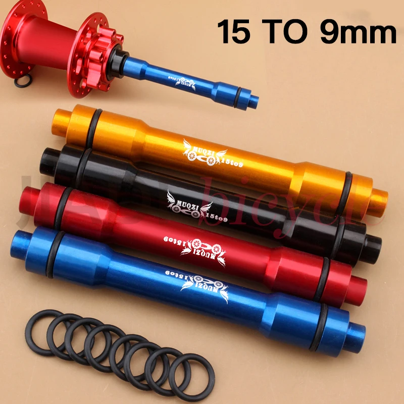 MTB Bicycle Bike Front Hubs Axis Diameter Conversion Seat 15mm Tube Shaft Hub TO 9mm Mountain