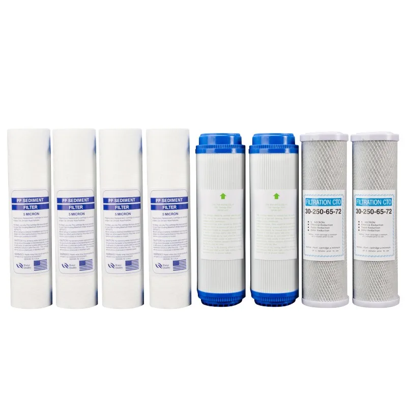 

Water Purifier Prefilter Element 10 Inch UDF Granular Activated Carbon Filter+PPF Cotton+Compression Activated Carbon Filter