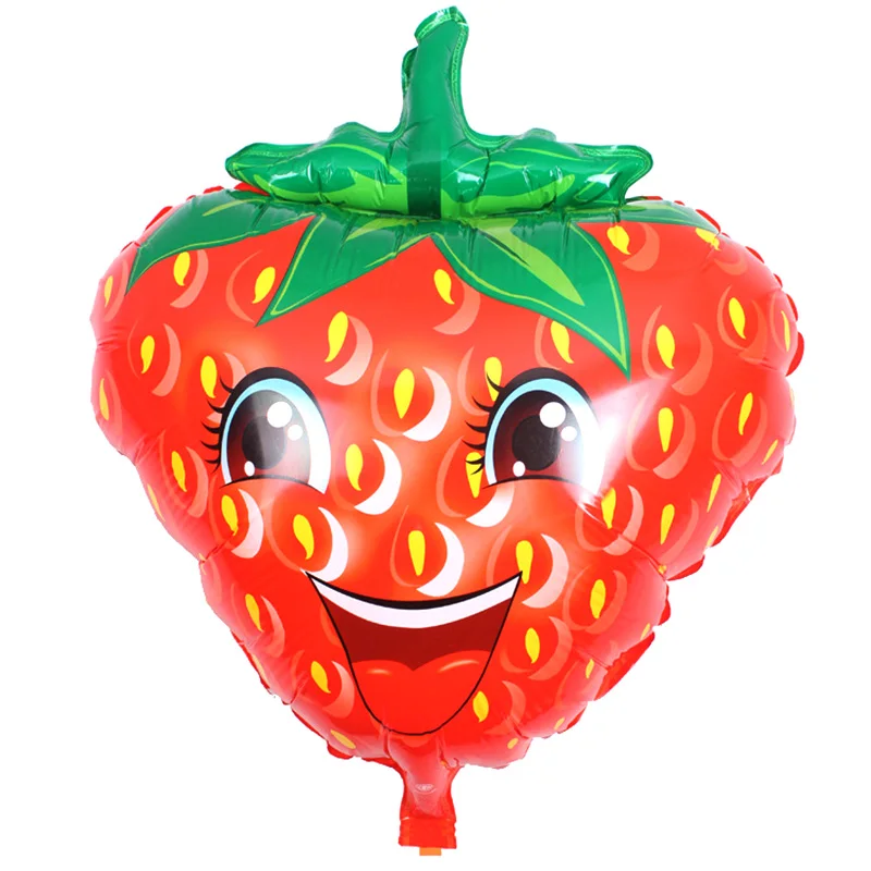 New promotion large strawberry balloon aluminum foil balloons Holiday