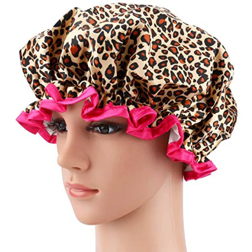 4pcs Extra Large Bath Caps Cute Shower Caps Perfect For Hair Lengths Waterproof Double Layer  Multi-functional Caps #4N02#f (6)