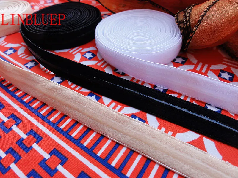 10/12/15mm 6 Yards Silicone Gripper Elastic bing Shoulder Strap Tape