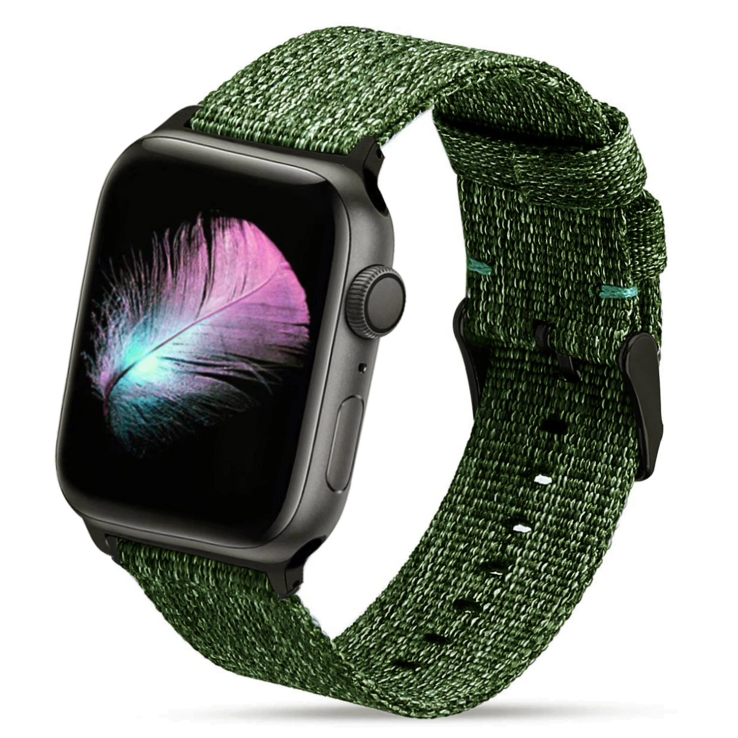 Нейлоновый ремешок для часов Apple Watch 5 4 3 42 мм 38 44 40 браслет спортивные петли
