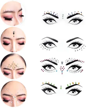 

1 Sheet Face Sticker Jewel Eyes Makeup Crystal Eyes Sticker Tattoo Diamond Makeup Eyeliner Eyeshadow