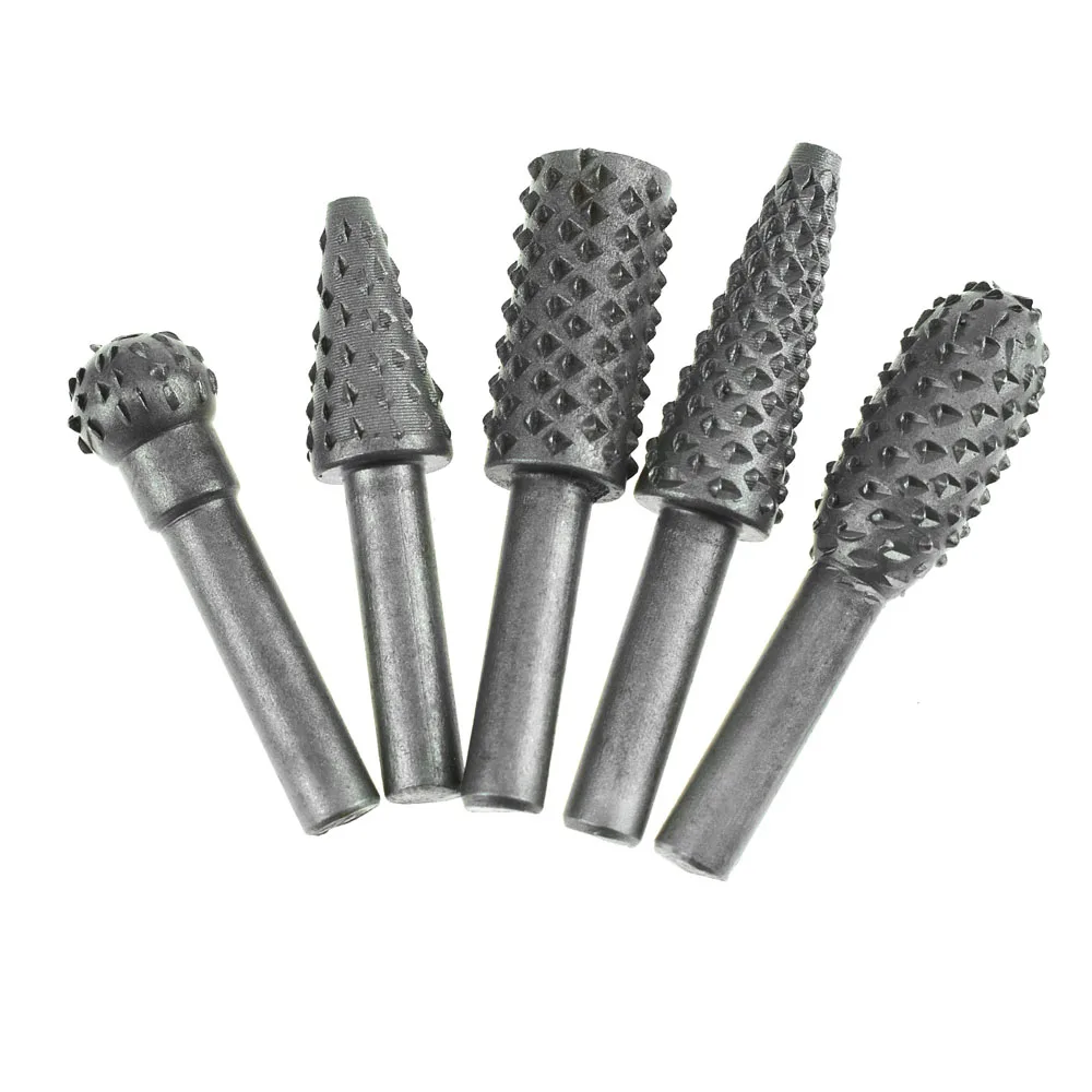 

5PC 6mm Woodworking Tools Wood Drills Bits Wood Carving Tools Tungsten Carbide Drill Bit Set Micro Cutter Tool Rotary Burr