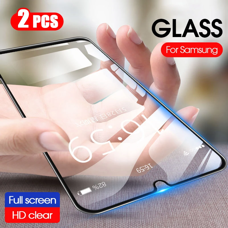 

2PCS/lot 9D Curved Tempered Glass on For Samsung Galaxy A50 A30 A20 A10 Screen Protector For Samsung M10 M20 M30 Protective Film