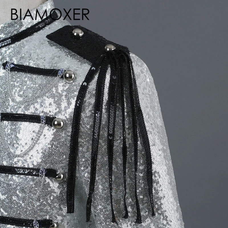 Костюм Biamoxer мужской для косплея жакет с блестками в средневековом стиле