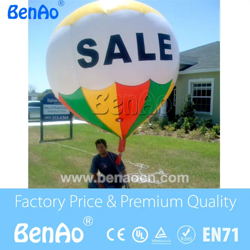 AO066 Free shipping 2.5m 0.18mm PVC giant inflatable advertising floating helium balloon/ inflatable hot air balloon for sale