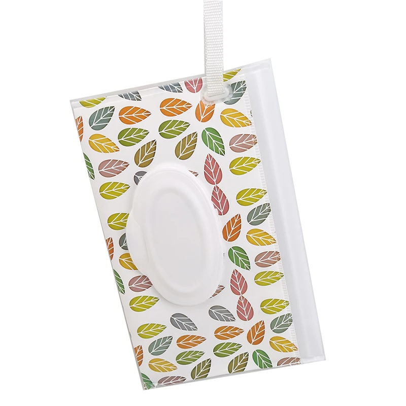 

EVA Wet Wipes Bag 2019 New Leaf Type Window Open Type Removable Cover Cleaning Wipes Carrying Case