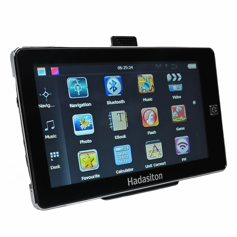 7 дюймов автомобиля gps навигации 256 м/8 ГБ спутниковой с Bluetooth AV IN FM + бесплатная