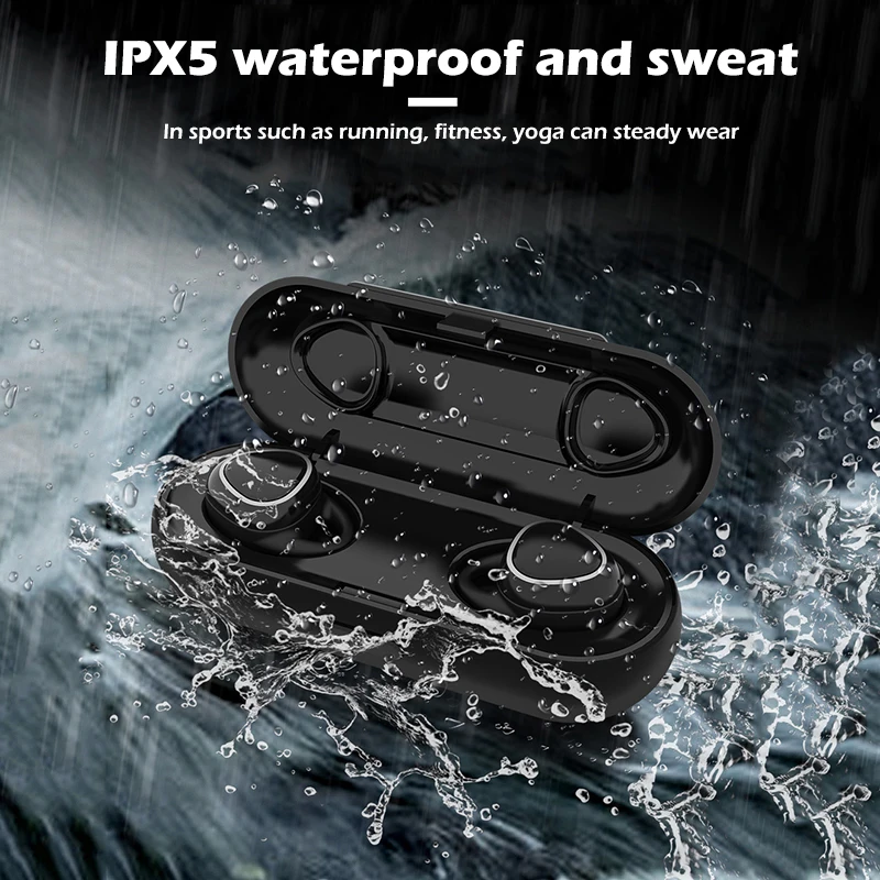 WMini Sports Music Headphones Wireless Stereo Bluetooth Headset for IOS Android Phones Hands free Stereo Bass Headphone