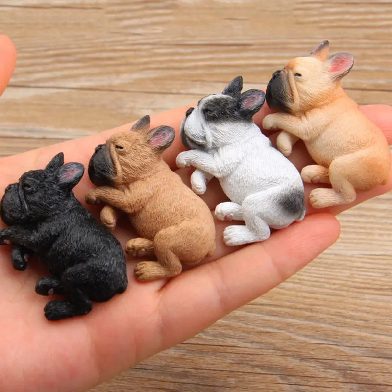 

1 PCS Light Coffee Color Small French Bulldog Model Refrigerator Stickers Magnetic Stickers