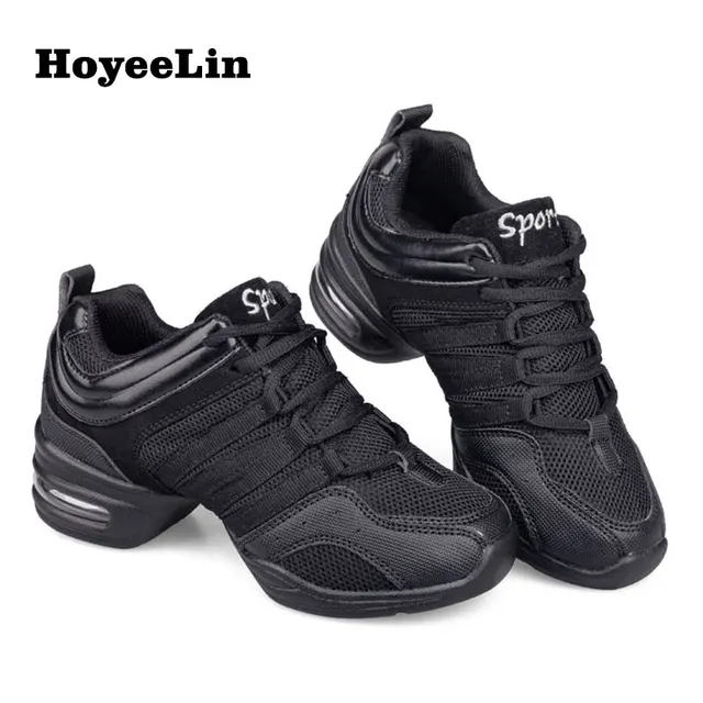 HoYeeLin Mesh Jazz Shoes Woman Ladies Modern Soft Outsole Dance Sneakers Breathable Lightweight Dancing Fitness Shoes