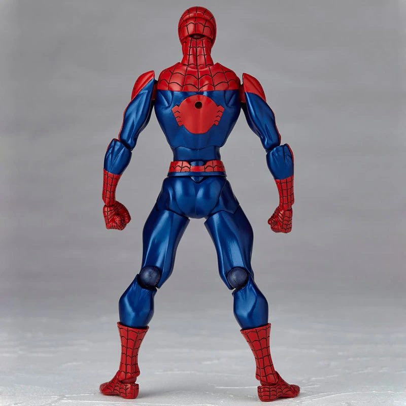 FIGMA X-MAN Series Spiderman Figure NO.001 Revoltech Deadpool With Bracket NO.002 Revoltech Spider Man Action Figures (3)
