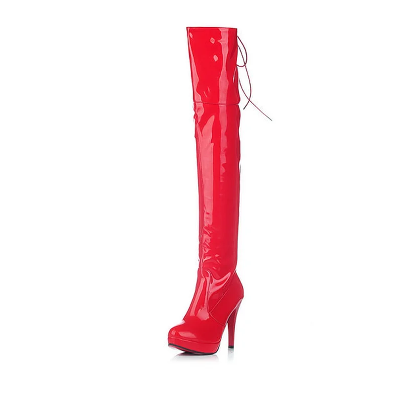 

Women's Boots 2018 Autumn Winter Sexy Over The Knee Long Tube Women Boots Side Zipper Sexy Super High Heel Stiletto Female Shoes
