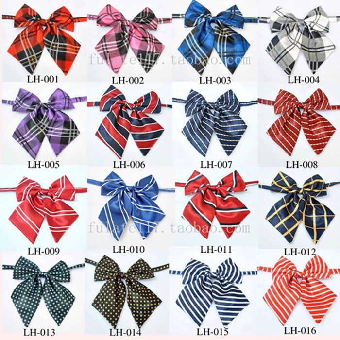 

Stripe Scottish Plaid Cravat Collar Bow Tie School Student Uniform Fashion Women Tie Girl Neck tie