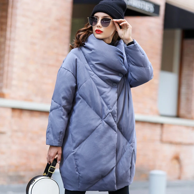 Duck Down Coat Women Winter Clothing 2018 Female Jacket High Quality Knee Length Vintage Down Jacket For Women Parka Overcoat