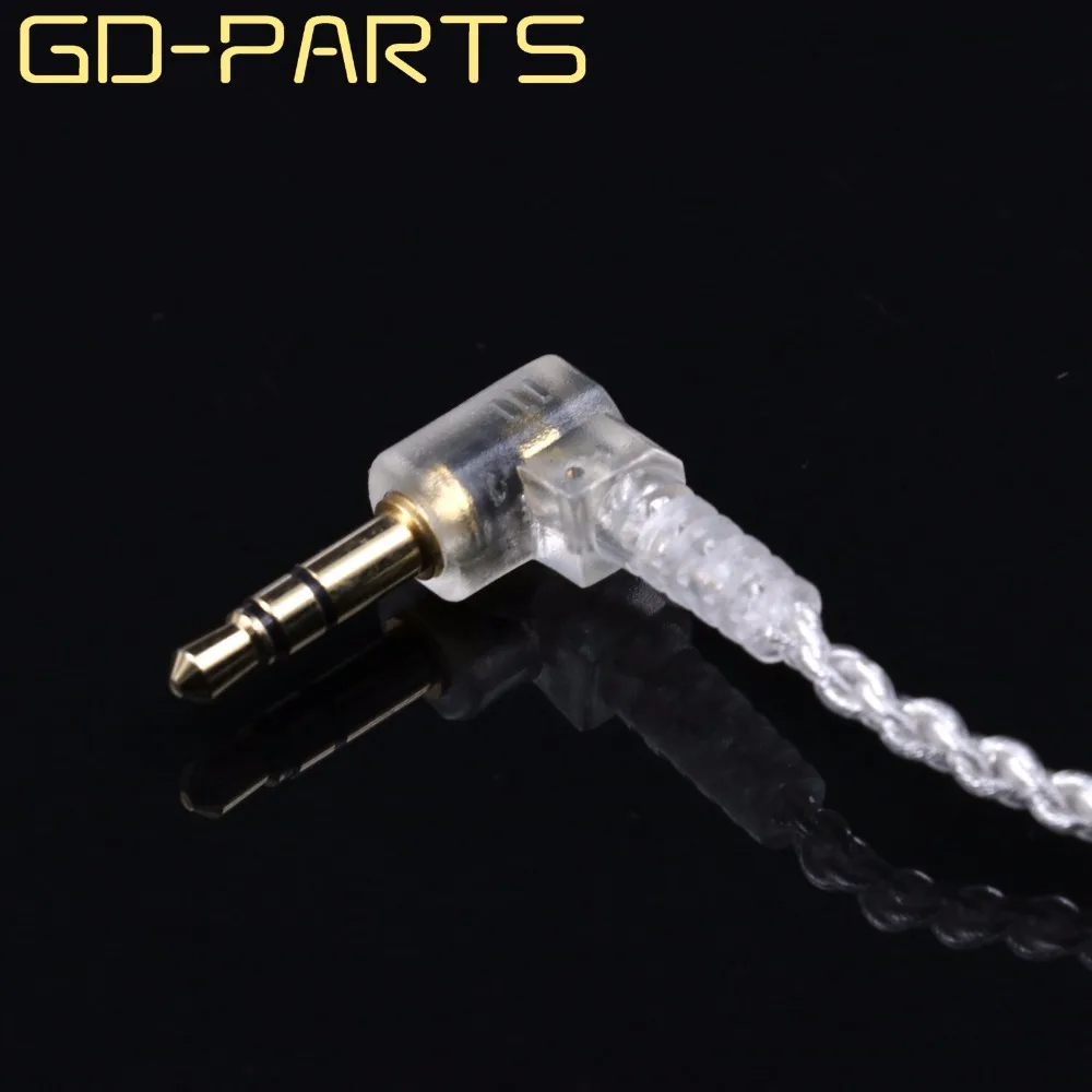 GD-PARTS ручная оплетка MMCX кабель для наушников Замена апгрейд SE215 SE425 SE535 SE846 Hifi Серебряный OCC ПВХ провод для наушников