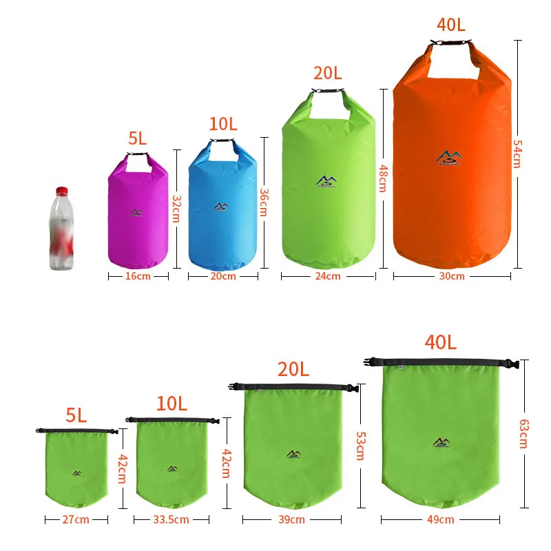 5L/10L/20L/40L/70L Водонепроницаемый сухой мешок пакет мешок для плавания рафтинг Каякинг река треккинг плавающий парусный спорт Canoing катание на лодках