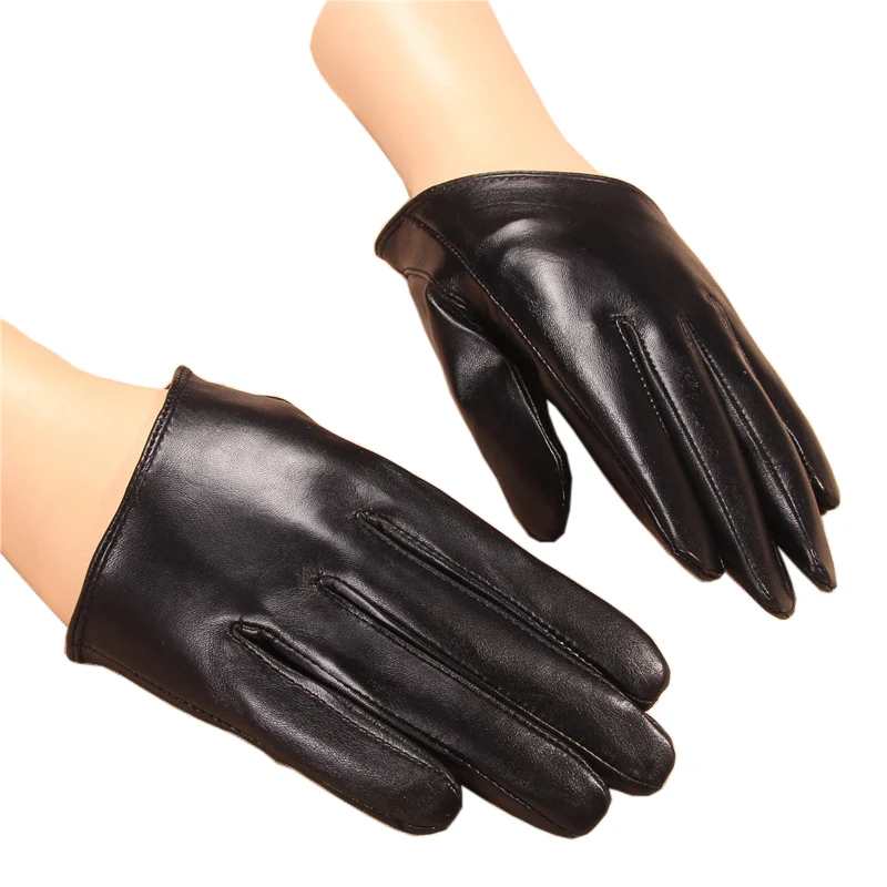2017 New Summer Women Gloves Short Style Lady Genuine Leather Glove Fashion Trend Dance Driving Half Palm Five Finger Gloves