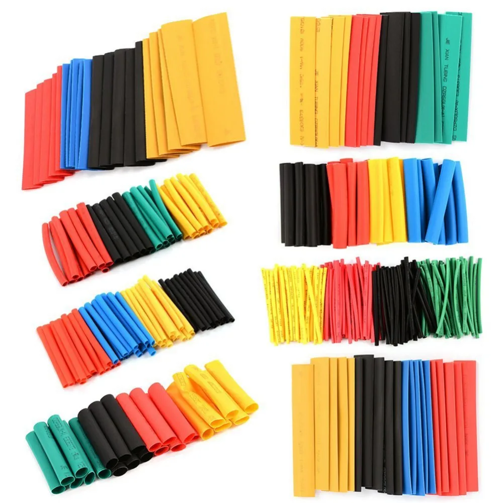 

328pc/pack Universal Polyolefin Heat Shrink tubing Assortment 2:1 cable wire insulation protection shrinkable sleeving Tubes Set