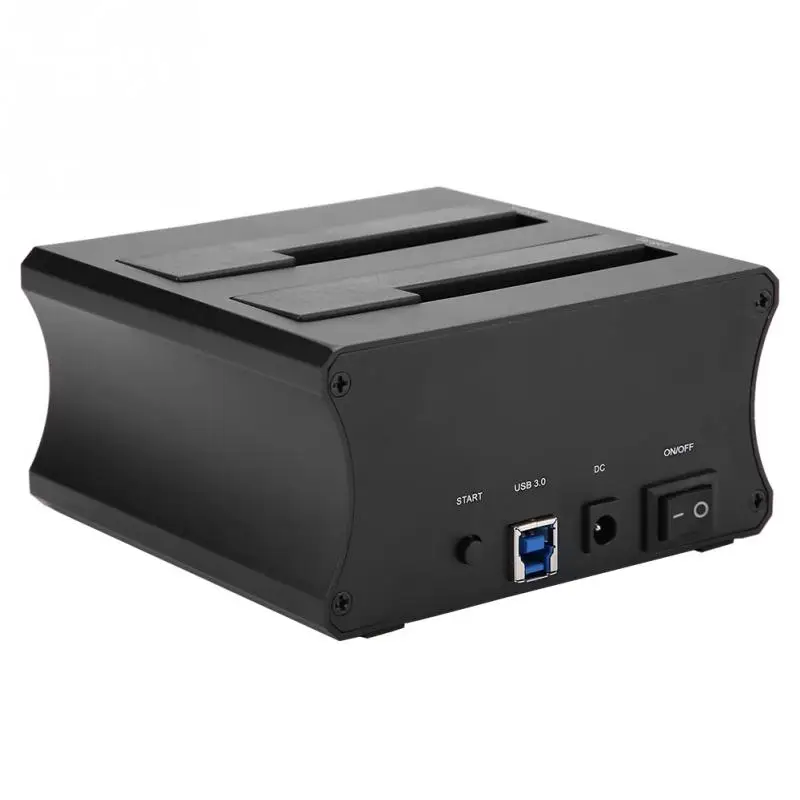 

USB3.0 2.5" 3.5" Serial Port Dual HDD Enclosure Hard Disk Dock Base Box Support 10TB High Capacity Hot Plug for SATA Hard Drives