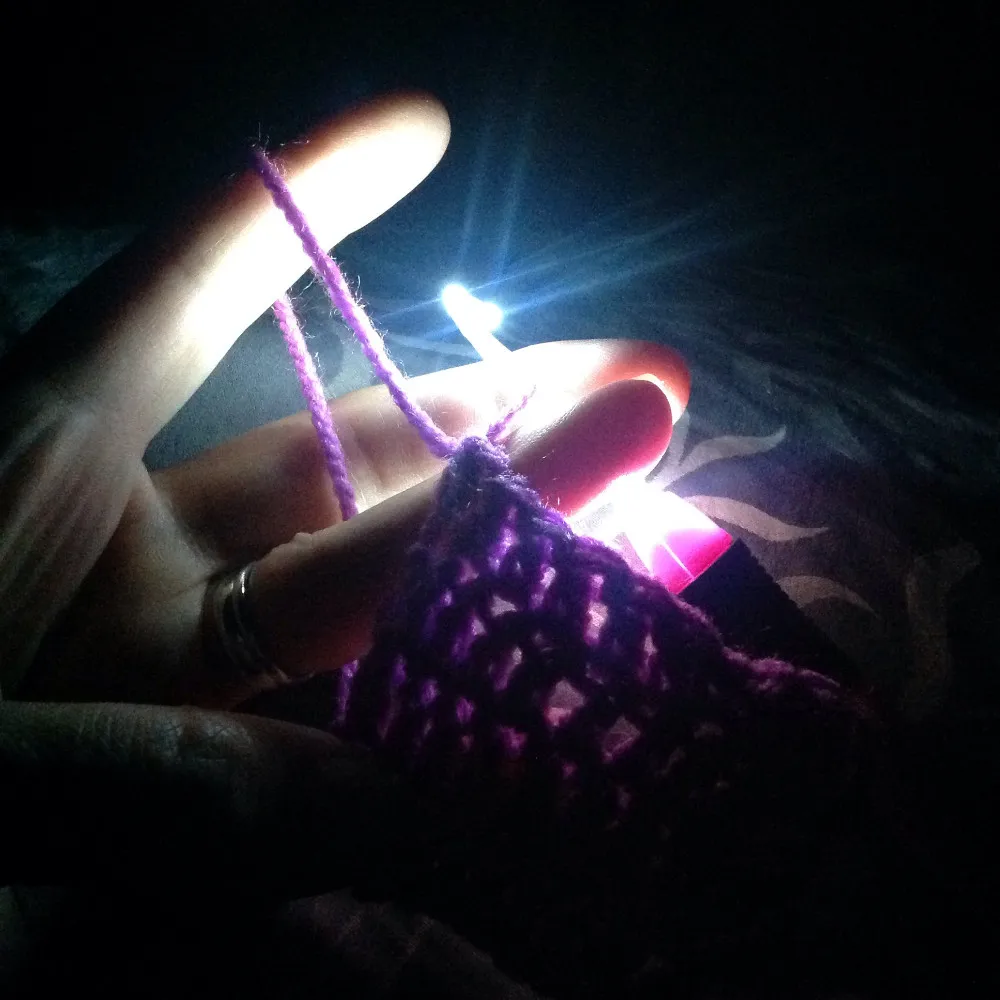 9 шт. крючок для вязания крючком со светодиодными инструментами для рукоделия 2,5~ 6,5 мм спицы для вязания швейные иглы светящиеся иглы швейные тканевые инструменты