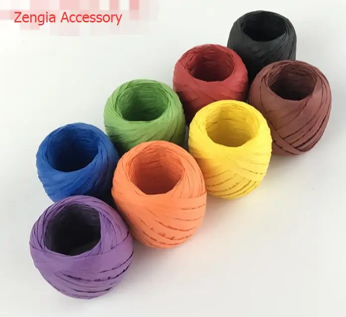 

Raffia ginger kraft color paper rope palm paper string yarn twine christmas biscuits cake gifts packing decoration