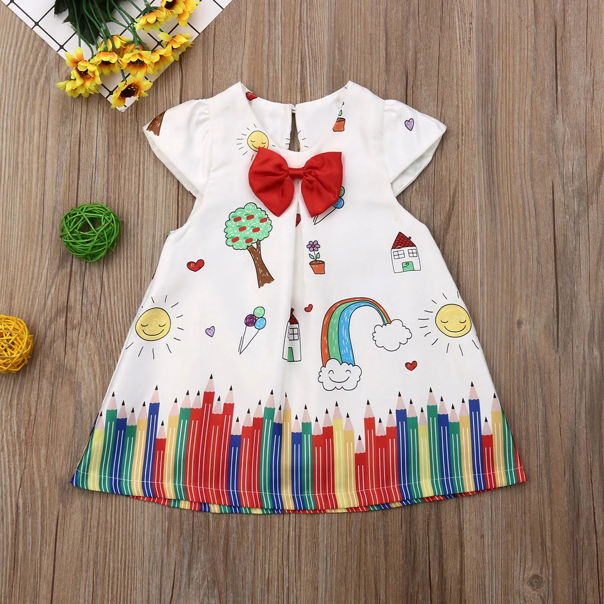 

Summer Flower Girl Dresses Kid Baby Party Princess Tutu Dress Gown Children Fancy Girls Clothes 6M-5Y