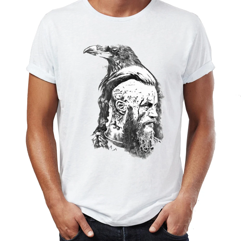 Мужская футболка Рагнар из викингов Lothbrok Warrior King Badass Awesome Tee|Футболки| |
