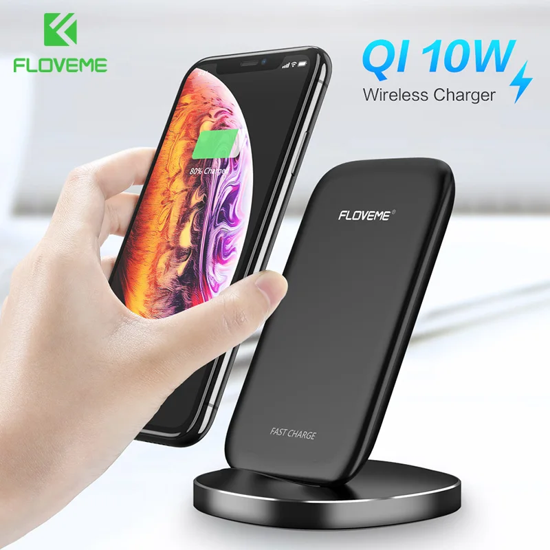 

FLOVEME QI Wireless Charger For Xiaomi mi9 MIX 3 Samsung S10 S9 S8 Plus 10W Fast Charging For iPhone XS MAX XR X 8 Charger Dock