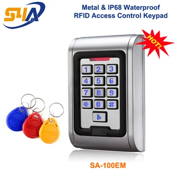 

S100EM Metal Access Control keypad include 3pcs RFID Keyfobs in different color