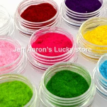 12 цветов дизайн ногтей бархатистая пудра для украшение для ногтей инструмент маникюрный набор