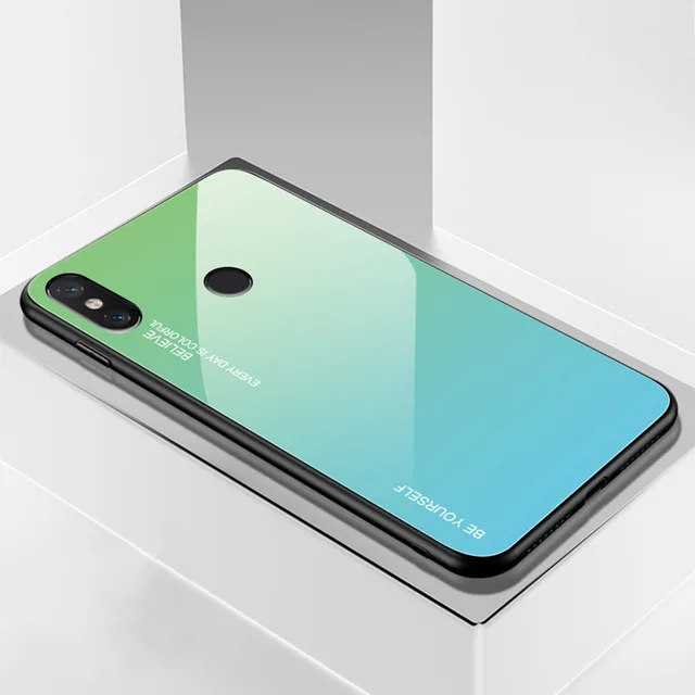 Градиентный чехол из закаленного стекла для Xiaomi Redmi K20 Note 7 5 Plus 6A Pro 7A для Xiomi PocophoneF1 Mi8 A2 Lite A1 9SE 9T CC9e - Цвет: 006