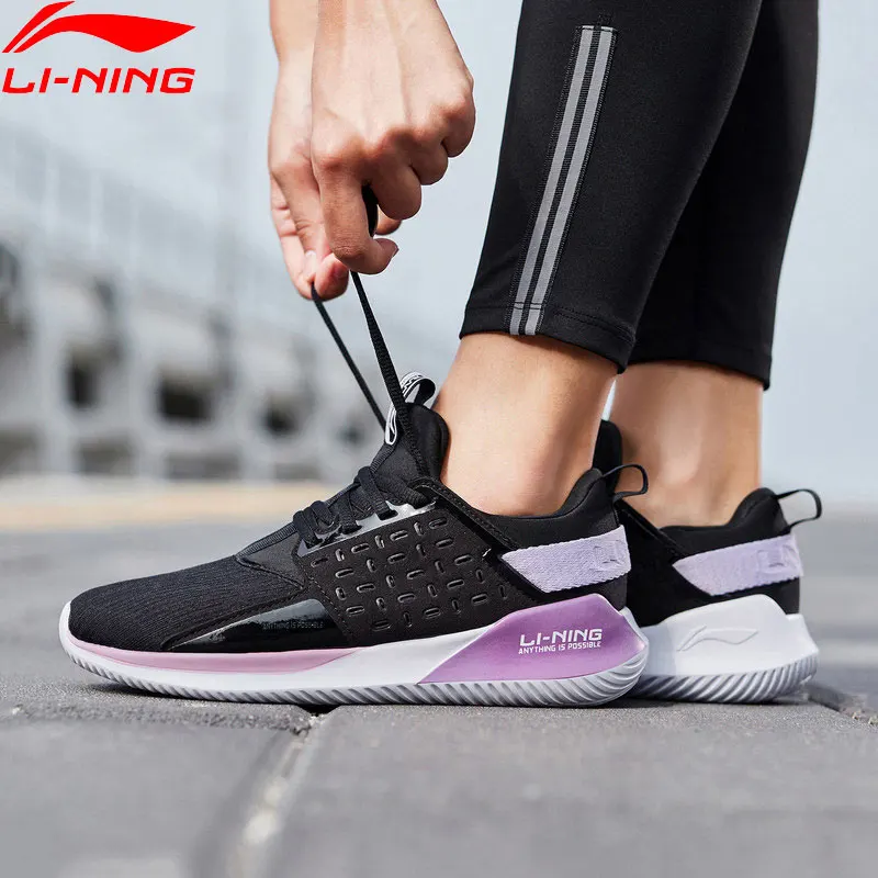Цена Li Ning, женская обувь для бега с цветными зонами, дышащая, ноская, светильник, спортивная обувь, кроссовки ARHN096 XYP826