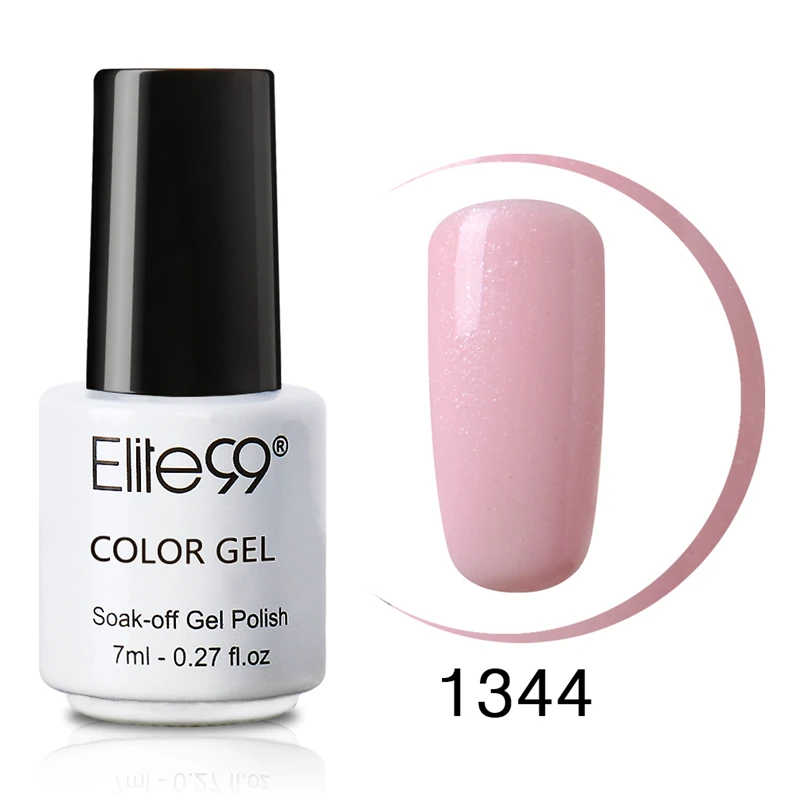 Elite99, 7 мл, Классический Гель-лак для ногтей, телесный цвет, розовый цвет, замачиваемый, УФ светодиодный гель для ногтей, эмаль, Полупостоянный Гель-лак, дизайн - Цвет: 1344