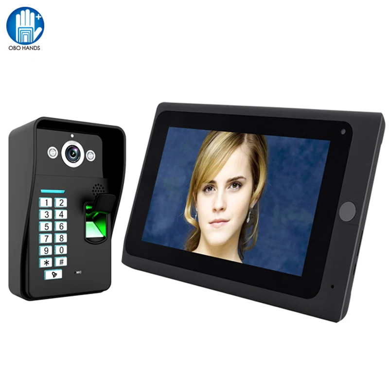 

Wifi Video Intercom 7inch Video Doorphone Door Bell Camera 1000TVL Support TF Card IR Night for Access Control Entry System