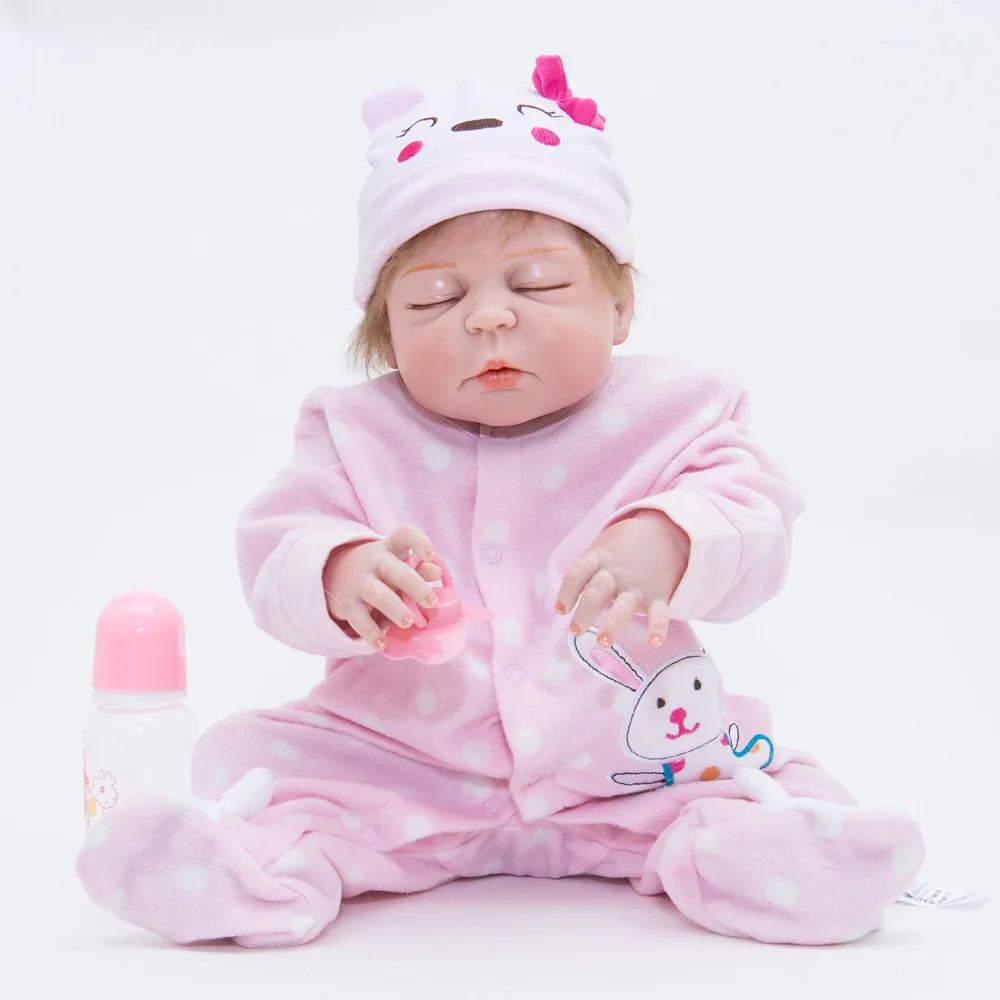 Full Body Silicone Bebe Doll Reborn 22 Inch Vinyl Realistic Collectible