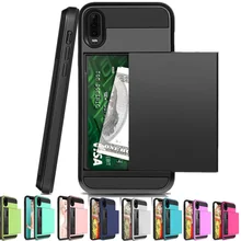 Dla Huawei P30 Pro Lite P20 P Smart 2019 Case Slot kart przesuwne drzwi kieszeń Case dla Huawei P20 Pro LITE P smart 2019 P30pro