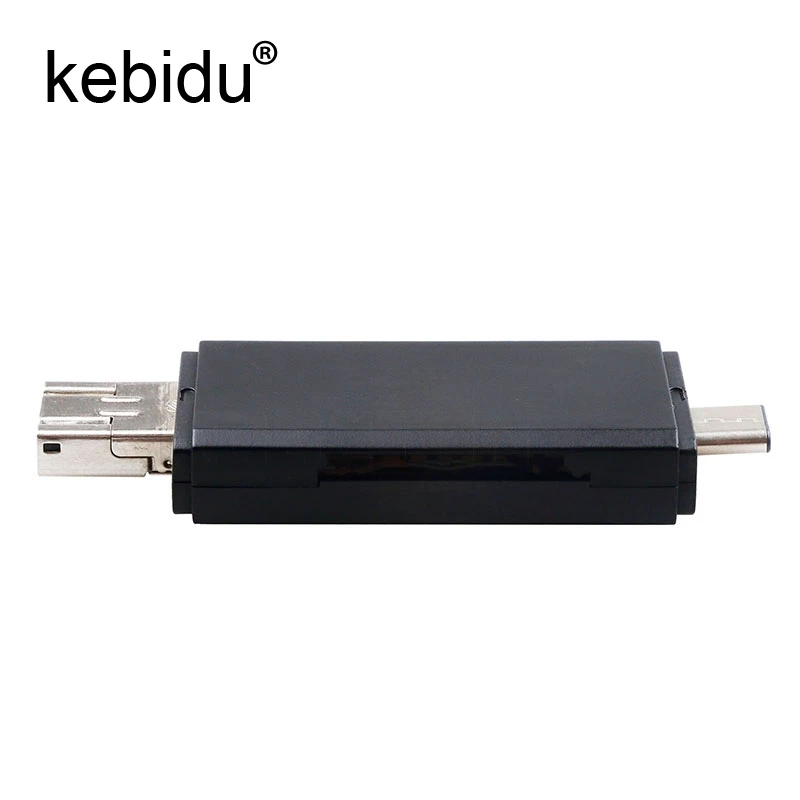 Kebidu 3 в 1 OTG type-C кард-ридер USB 2,0 USB Micro USB комбо 2 слота TF SD type C кард-ридер для смартфонов ПК