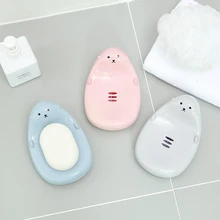 1 шт. двойной каркасный ящик для мыльницы держатель Контейнер для дома для ванной для душа путешествия мультфильм персонаж инструмент пластик материал